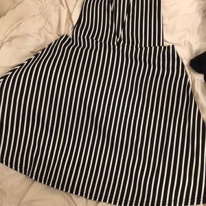 Very j! Stripped black and white dress